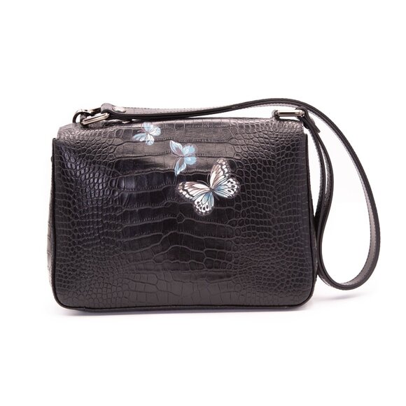 longchamp le pliage Heritage medium shoulder bag Butterfly design leather - Picture 3 of 12